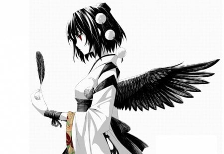 angel - angel, artwork, wings, anime, feather