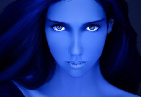 Michaela_Wallpaper - girl, eyes, beauty, blue