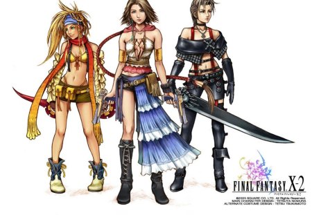 Girl Power! - final fantasy, paine, rikku, yuna