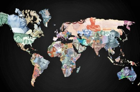 money-map - map, abstract, fantasy, money