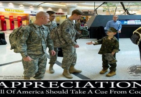 Now THIS young patriot, Cody (from One Boy USO),