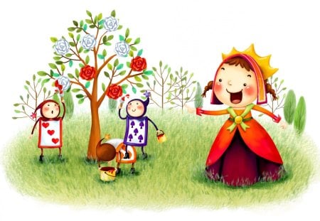 Tale - drawing, tale, tree, queen