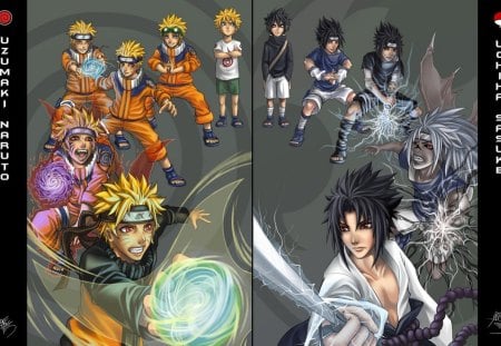 naruto vs sasuke - sasuke, combat, broser, naruto