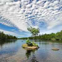 tiny river island