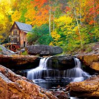 Mill in autumn