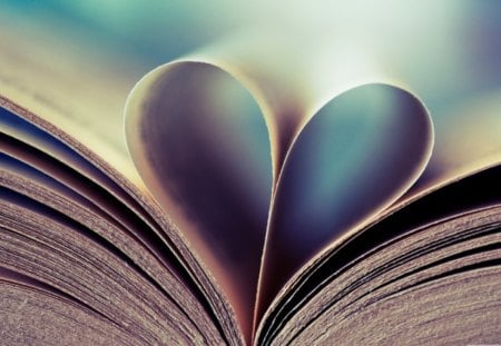 Book Heart - pages, love, book, heart