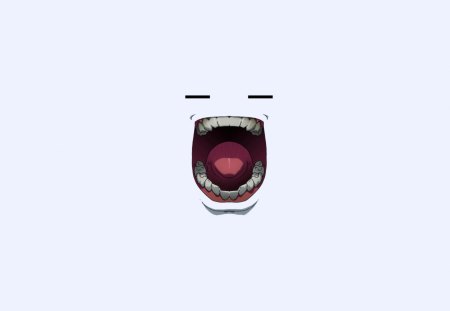 Gummed Up - mouth, abstract, anime, hungry, teeth, random, tongue