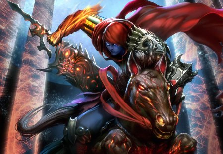 darksiders art - war, dark, game, horsemen, darksiders