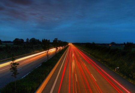 highway speed limit in light - night, highway, speed, lights