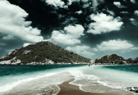 when_2_oceans_meet - sand, sky, water, clouds