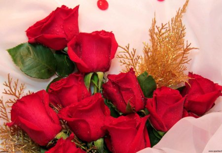 Red Rose Bouquet - rose, love, bouquet, red