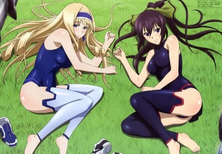 Alcott Cecilia & Houki Shinono - anime, girls, cute, pretty