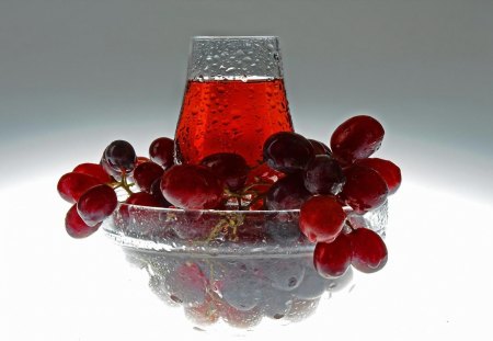 Red Grape Juice - glass, red, juice, grapes