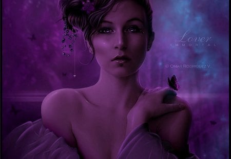 __immortal_lover - purple, love, beauty girl, charm