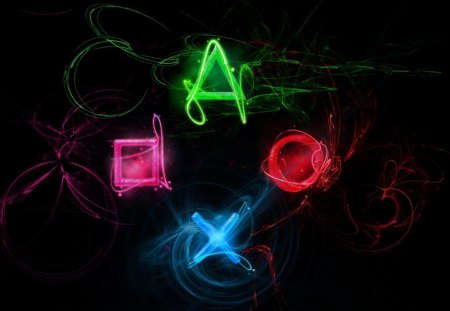 Playstation - playstation, cube, console, triangle, cross, circle, buttons