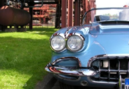 Corvette - oldtimer, car, monument, corvette