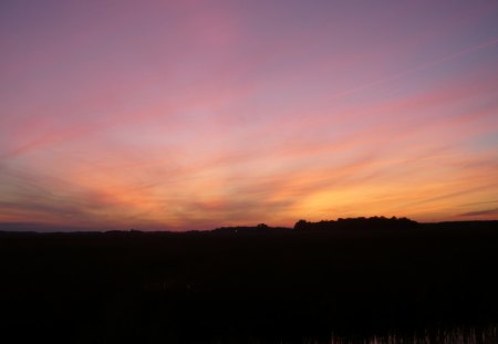 Sunrise over Folly River - south, carolina, sunrise, river