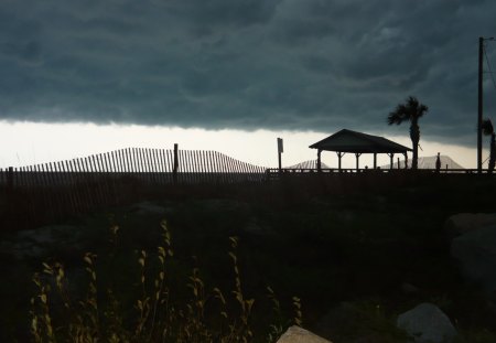 Thunderstorm - thunderstorm, ocean, beach, rain