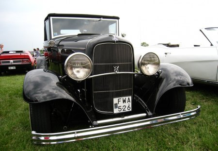 Nasco Yankee Meet 2012 - sky, black, grass, car