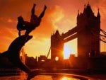 Spectacular Tower Bridge At Sundown.