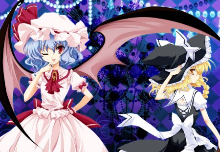 Kirisame & Remilia - beauty, touhou, wall, anime, classic