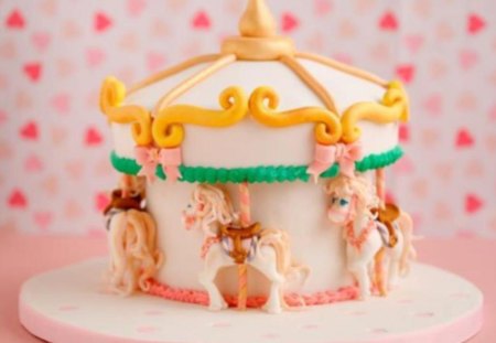 The candy carousel - pic, image, sugar, carousel, horses, candy, picture, hearts, colours, pink, girly, pastel, colors, sweet, photo, photograph