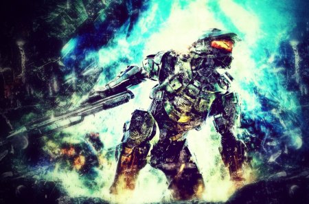 Halo - soldier, game, fantasy, warrior, gun