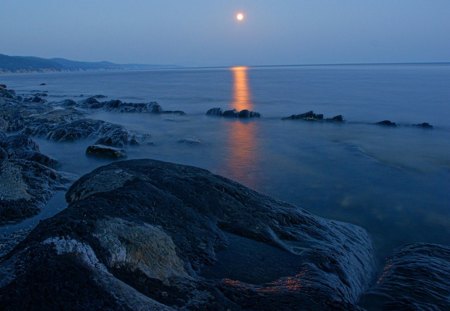 Silence - silence, nature, blue, ocean, sun, sky