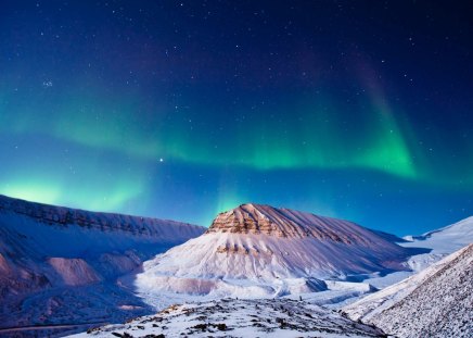 AURORA BOREAL - linda, luz, natureza, verde, frio