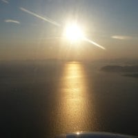 sunset from the plane, Turkey's farewell: (