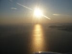 sunset from the plane, Turkey's farewell: (