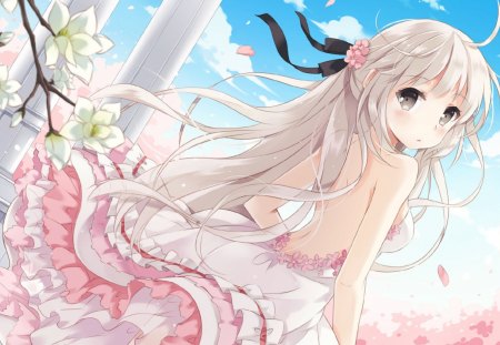 Anime Girl in Pink Dress