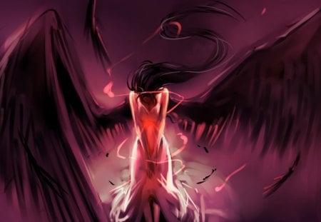 ~ Angel ~ - wings, red, sorrow, angel