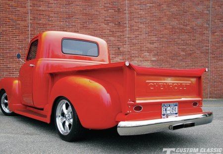 1949 Chevrolet 3100 - red, bowtie, classic, gm