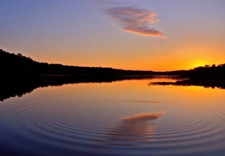 Sunset  @ The Lake - nice, lake, cool, best