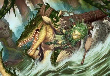 Croc Hunter - anime, cg, croc, hunter