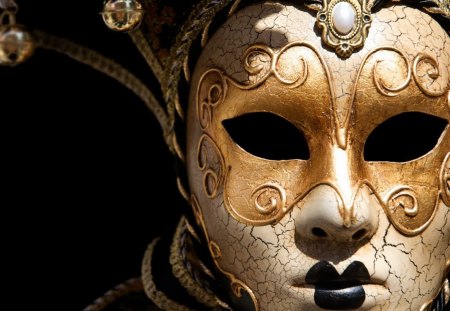 Venice Mask - mask, carnival, venice, gold