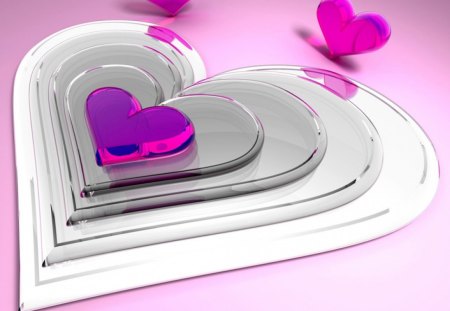 Hearts♥ - mirrors, beautiful, texture, pink, hearts