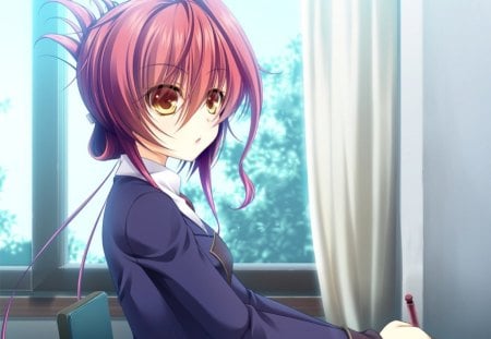 Ekino-Jeru Aria - ekino-jeru aria, yurikago kara tenshi made, anime, anime school girl, anime girl, classroom