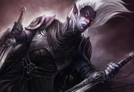 Dark Elf - anime, elf, dark, fantasy