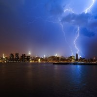 Lightning over New York