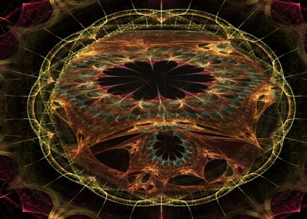 Fractal Framed Kewl - fractal, art, abstract, 2d, merged, 3d, kewl, framed