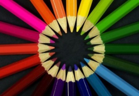 Coloring Pencils - pretty, pencils, circle, drawing, colors