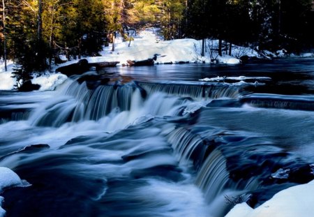 Bubbling Brook - rocks, rapids, blue