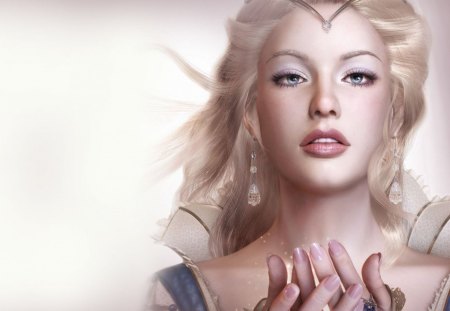 Fantasy Woman - pretty, 3d, fantasy, blond