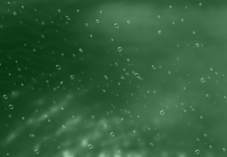 Raindrops on your desktop(II) - green, abstract, drops, rain