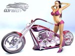 3D WRAITH CHOPPER CONCEPT AND BIKER BABE