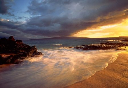 Big Sky Over Sea - sunset, beach, beautiful, photography, sea, sky