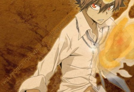 tsuna - tsuna, anime, hitma, fire, reborn