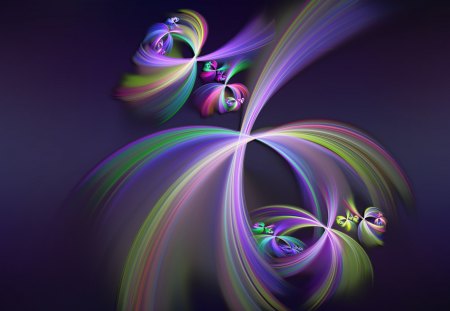 Swirls & Whirls of Colours - whirls, swirls, lilac, green